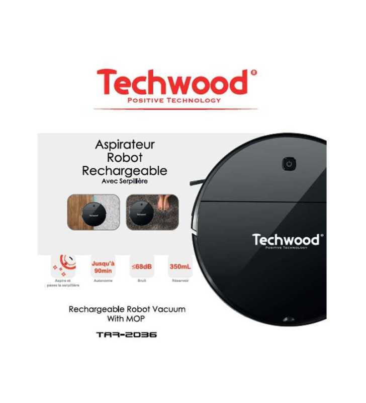 Aspirateur Robot 2 en 1  TAR-2036 TECHWOOD