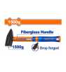 Marteau de machiniste 1500g WHM1315 WADFOW