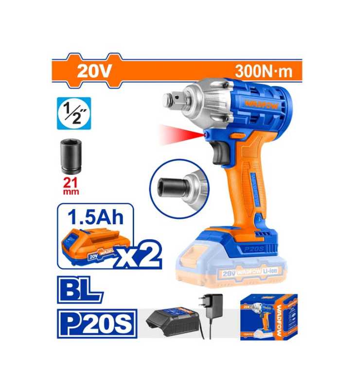 BOULONEUSE 1/2 DOUBLE BATTERIE 20V WCD1512 WADFOW