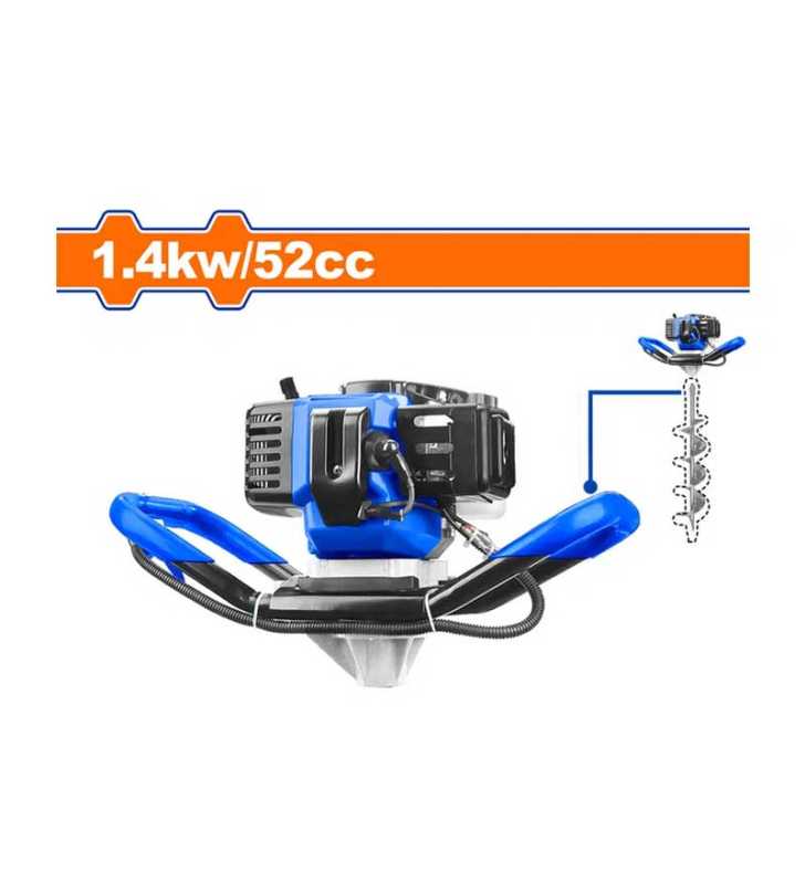 Tarière 52 cc / 2 HP + Mèches de tarière 120 mm 1 opérateur WDZ1A52 WADFOW