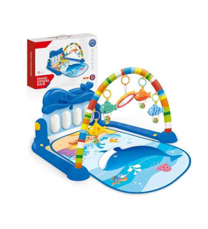 Tapis D'Éveil Gym Et Piano - Dauphin Bleu HUNGER