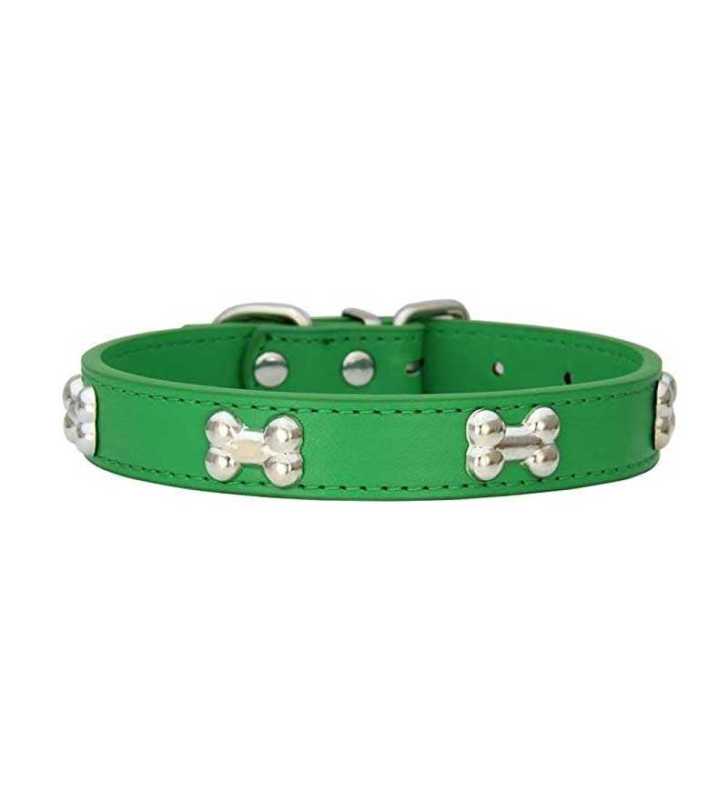 Collier Cuir Avec Motif Os Pour Chien 56 cm