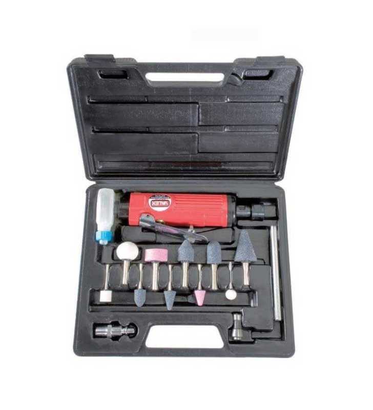 Meuleuse pneumatique avec accessoires en coffret VALEX Meuleuse pneumatique avec accessoires en coffret VALEX