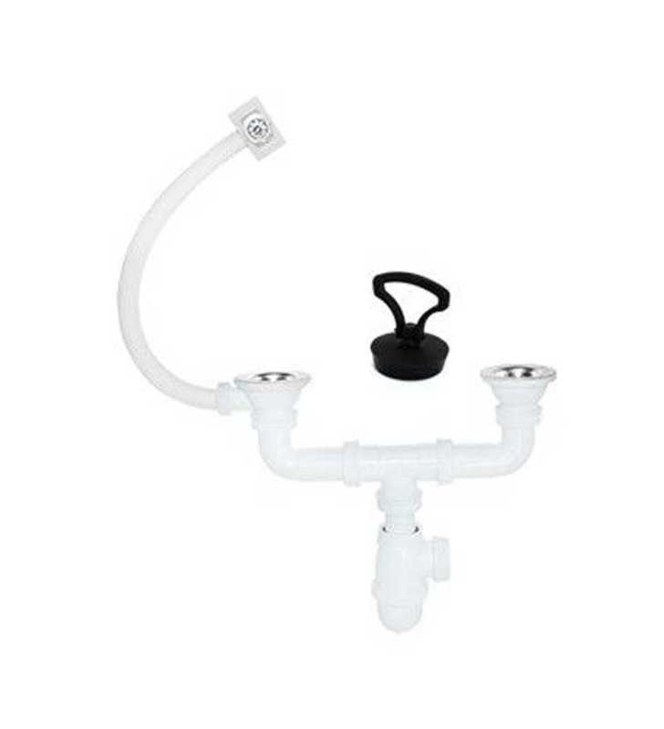 Vidage Bi-bac Évier 2 Bac Avec Trop Plein + Anneau SOPAL Vidage Bi-bac Évier 2 Bac Avec Trop Plein + Anneau SOPAL