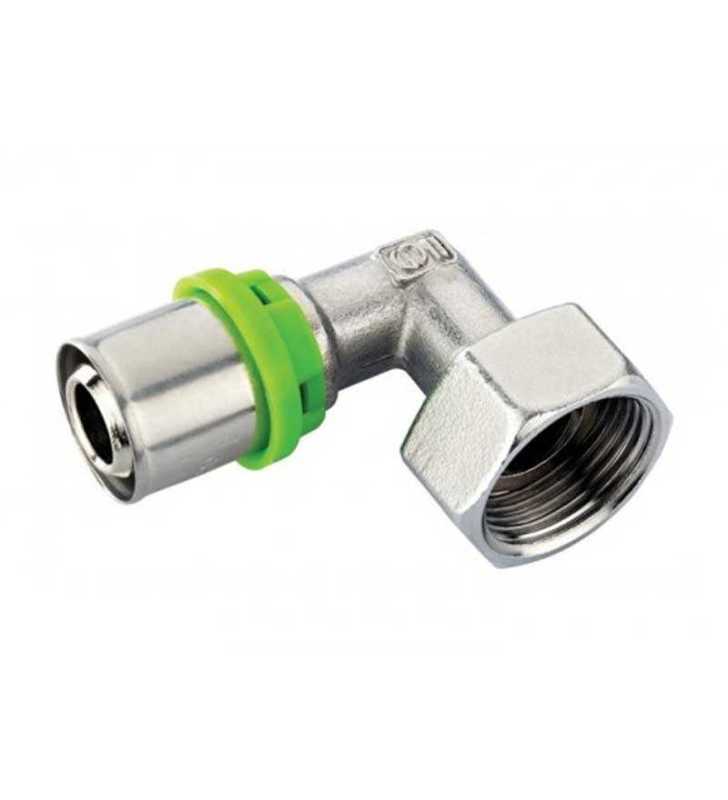 RACCORD COUDE 15/21 FEMELLE PEX 16 A SERTIR SOPAL