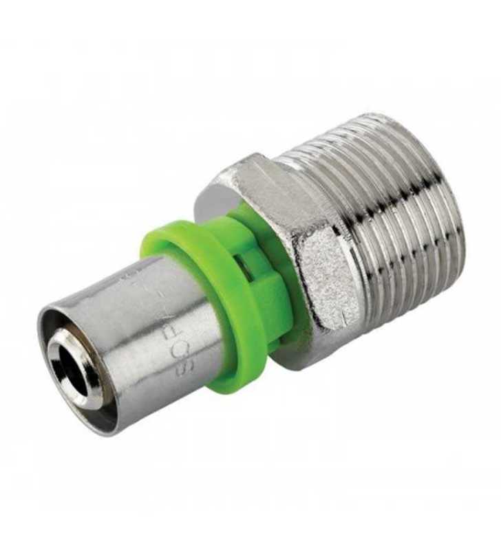 RACCORD DROIT  PEX 16 D25 A SERTIR  12/17 MALE SOPAL