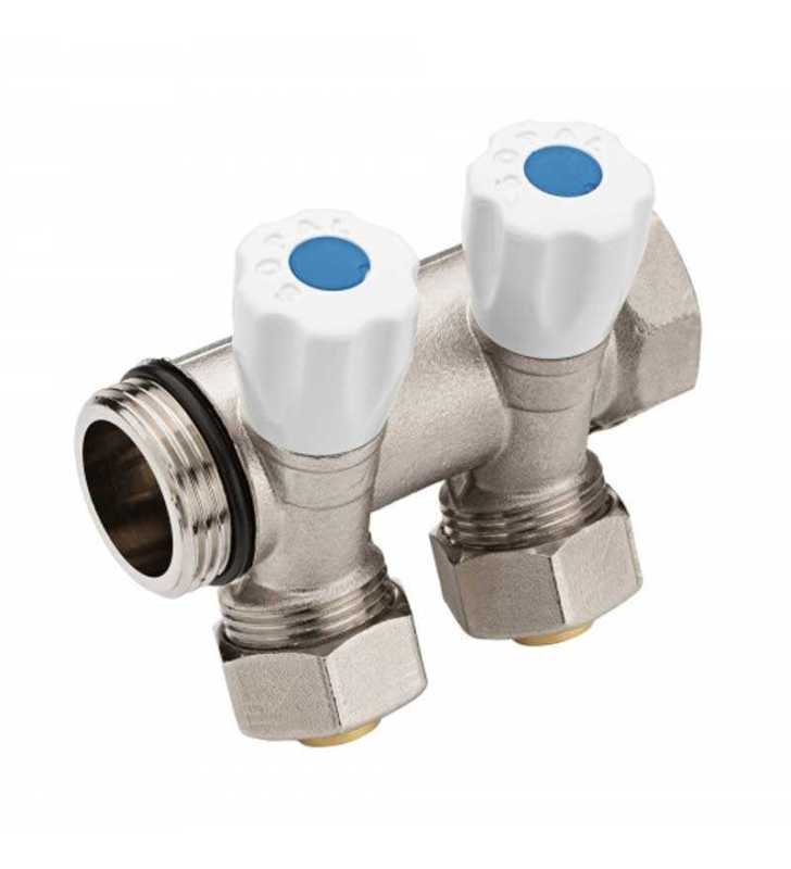 COLLECTEUR INCLINE 2 VOIES 26/34 PEX16 E36 BLEU SOPAL