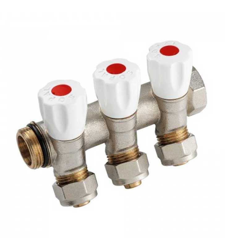 COLLECTEUR INCLINE 3 VOIES 26/34 PEX16 E36 ROUGE SOPAL