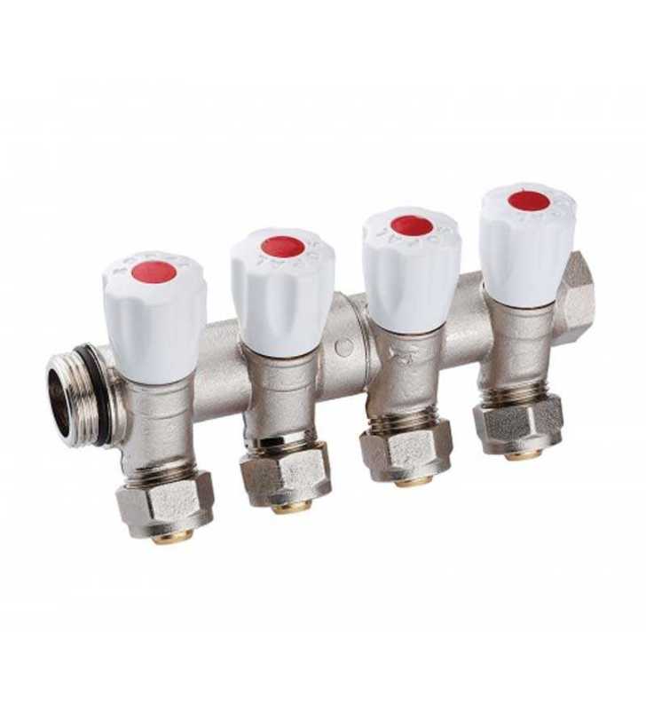 COLLECTEUR INCLINE 4 VOIES 26/34 PEX16 E36 ROUGE SOPAL