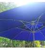 Parasol 2.4m pour jardin/plage double toile-L