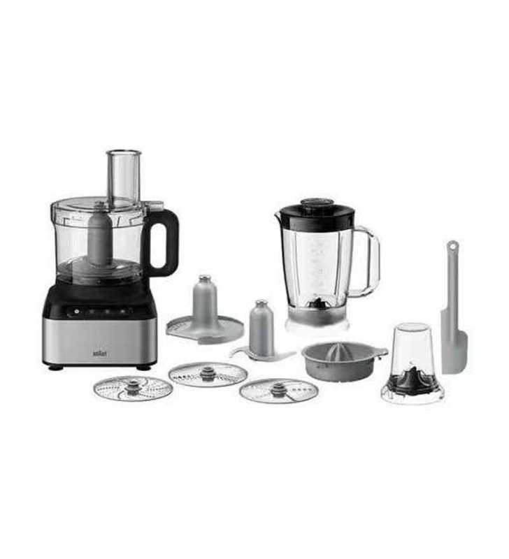 Robot Multifonction 800W 2,1L Blender 1,2L Acier Inoxydable BRAUN
