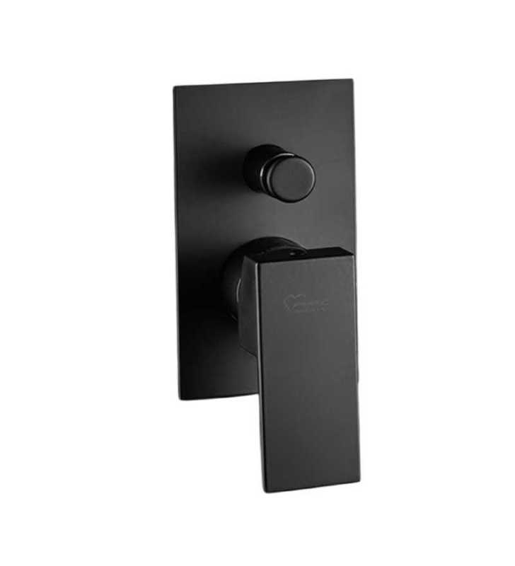Plaque de douche avec inverseur Noir E200 Plaque de douche avec inverseur Noir E200