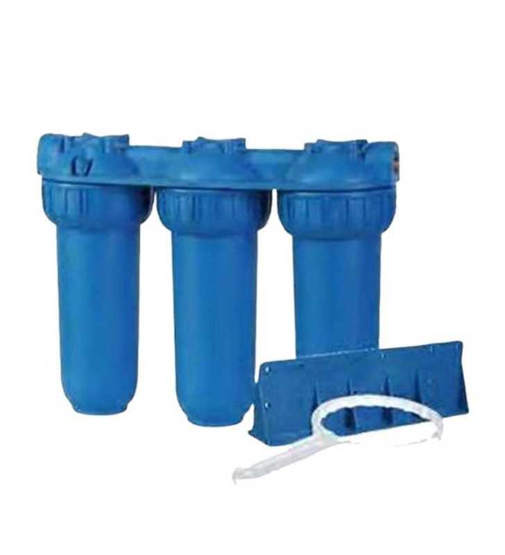 Porte Filtre Triple Opaque bleu 10"