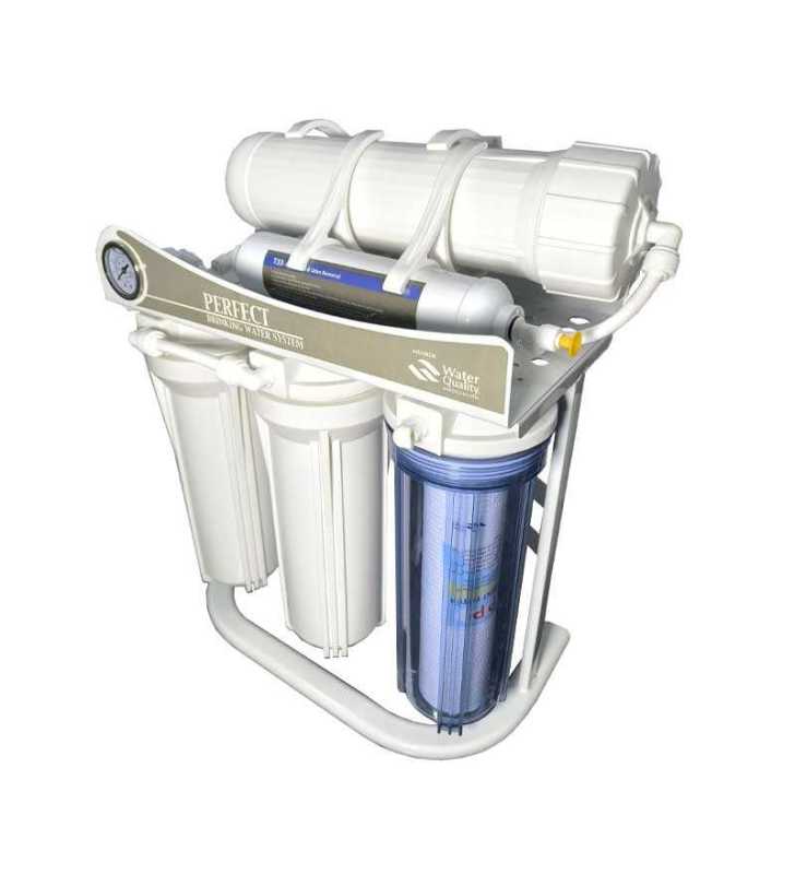 Osmoseur Commercial Perfect 5 stages 400 GPD avec Pompe et Manomètre Osmoseur Commercial Perfect 5 stages 400 GPD avec Pompe et Manomètre