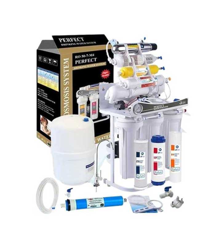 Perfect 8 stages avec Pompe et Manomètre-filtre minéral, alcalin et Ultra-Violet
