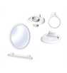 Ensemble De 5 Pièces Accessoires De Salle De Bain Blanc LUXPLAST Ensemble De 5 Pièces Accessoires De Salle De Bain Blanc LUXPLAST