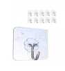 Lot de 10 crochets adhésifs en acrylique puissants pour accrocher au mur ou au plafond Lot de 10 crochets adhésifs en acrylique puissants pour accrocher au mur ou au plafond