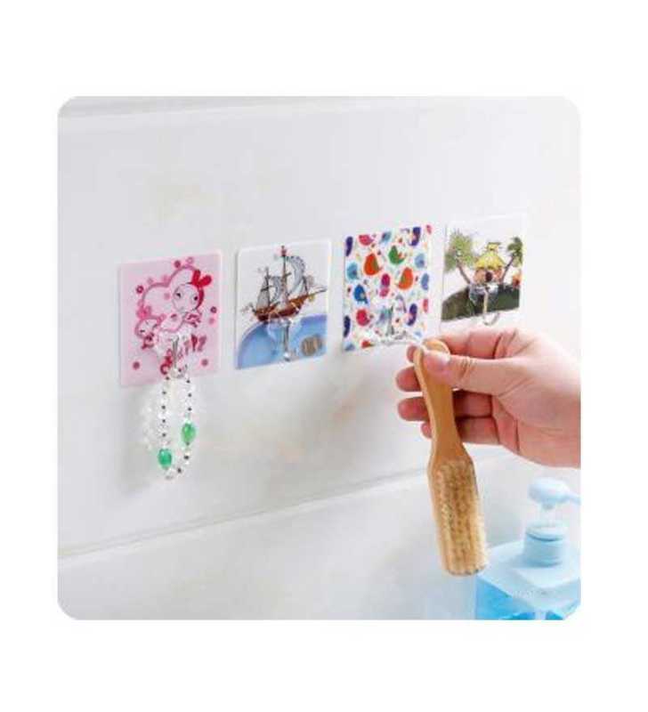 Lot de 10 crochets adhésifs en acrylique puissants pour accrocher au mur ou au plafond