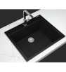 Évier encastrable en granit GORDION noir 60 cm x 47.5 cm Realstone