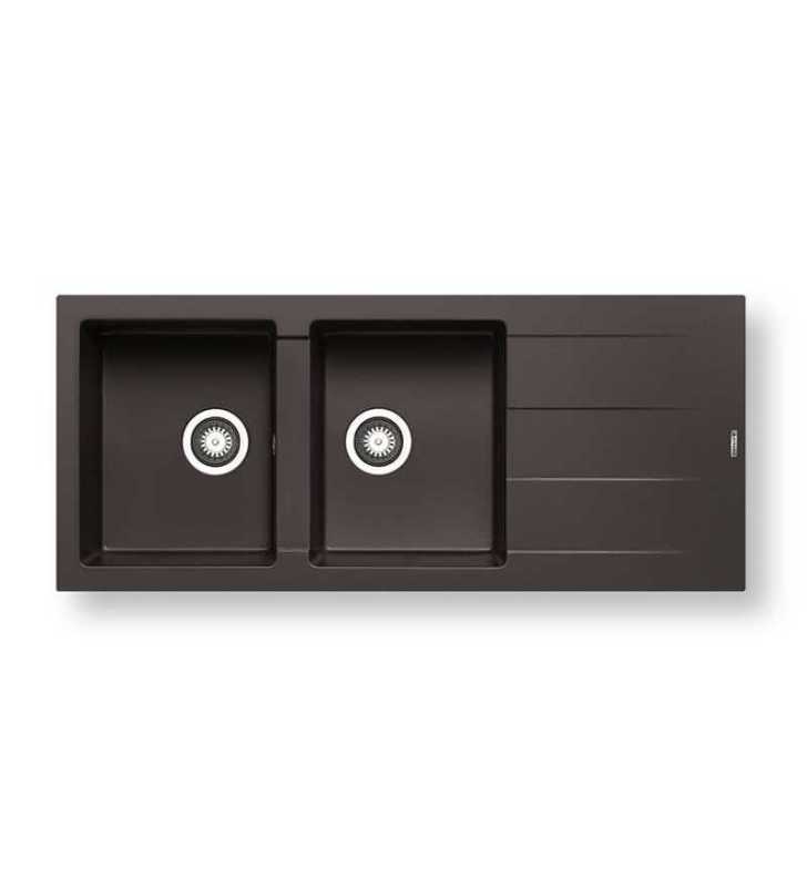 Evier en Granite ESILA Noir 116×50 cm  Realstone