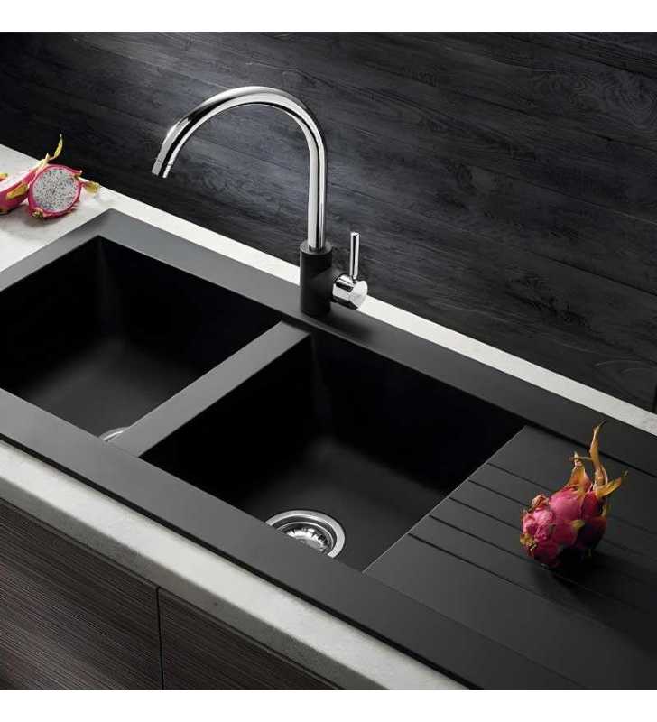 Evier en Granite ESILA Blanc 116×50 cm  Realstone