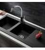Evier en Granite ESILA Noir 116×50 cm  Realstone