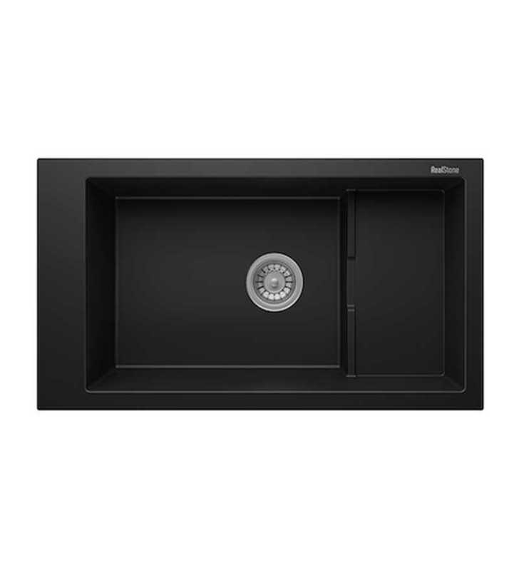 Evier en Granite PATARA Noir 770 x 460 cm Realstone