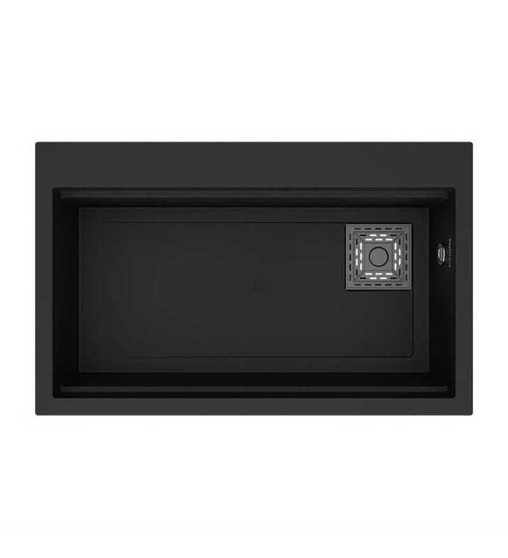 Evier en Granite LYCIE Noir 75×47 cm Realstone Evier en Granite LYCIE Noir 75×47 cm Realstone