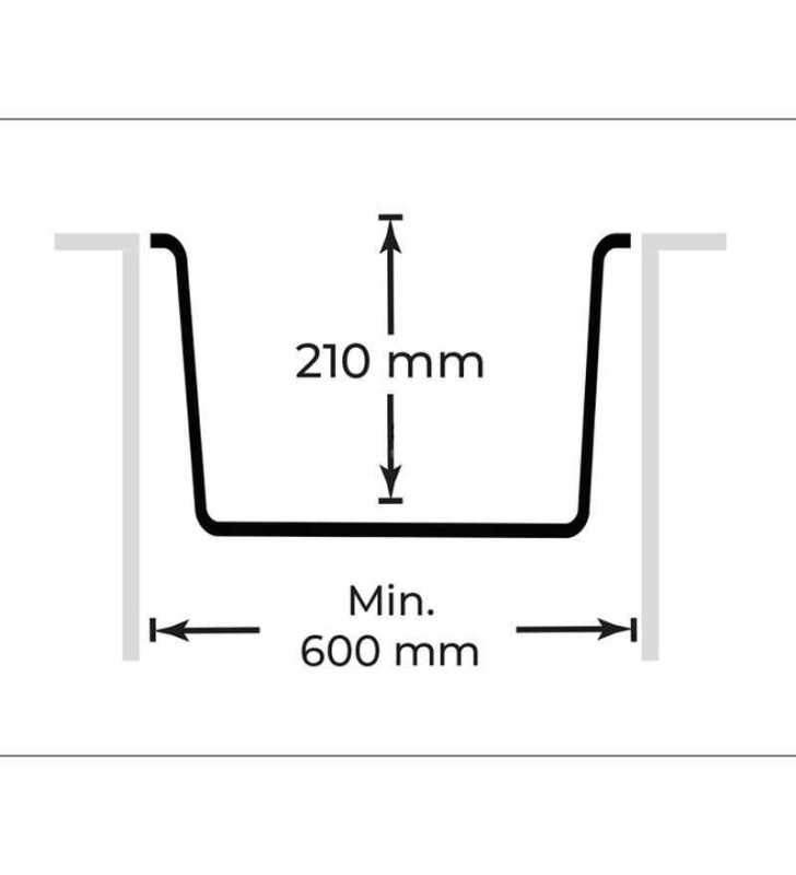Évier encastrable en granit GORDION noir 60 cm x 47.5 cm Realstone