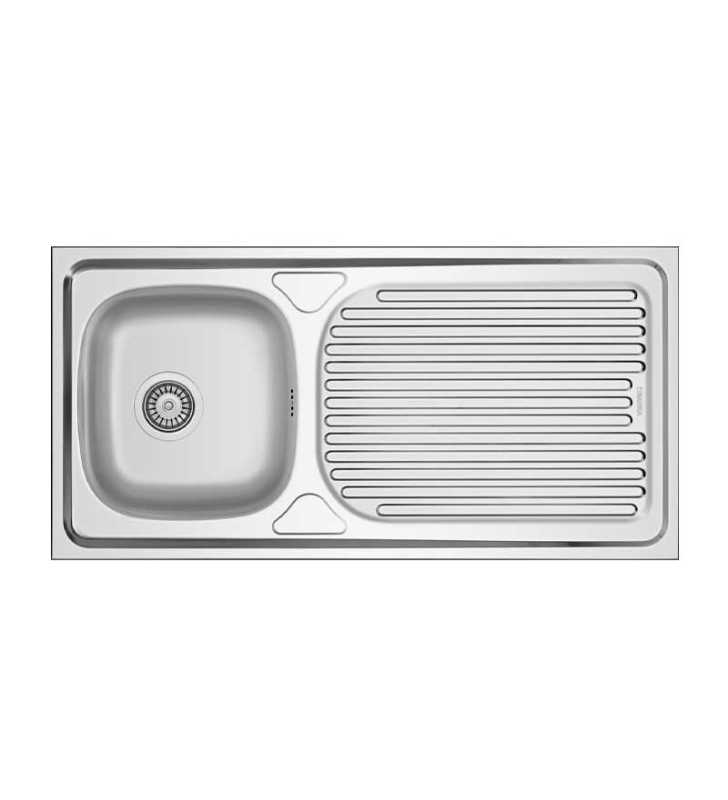 Évier en Inox Apparent 100X60 1bac+EGT