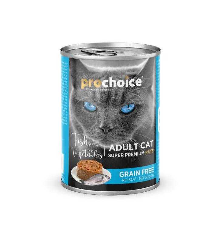 Pack de 4 boites PROCHOICE GF PATE CHAT POISSON 400 GR