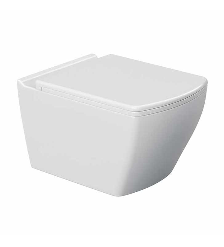 Cuvette WC Suspendue sans bride + Abattant soft GLASSY Cuvette WC Suspendue sans bride + Abattant soft GLASSY