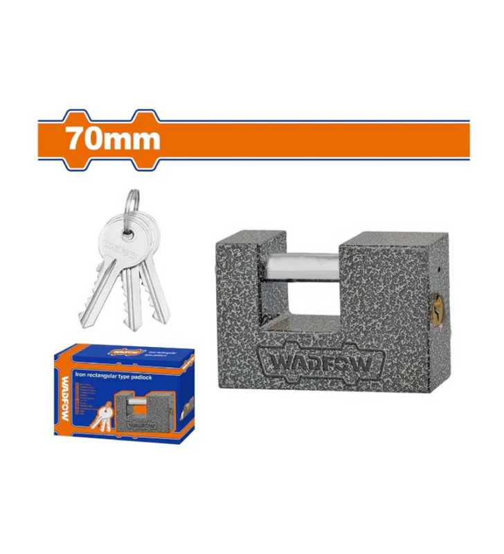Cadenas rectangulaire en fer 70 mm WPD7570 WADFOW