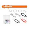 40 pièces accessoires porte-clés WKC1B01 WADFOW