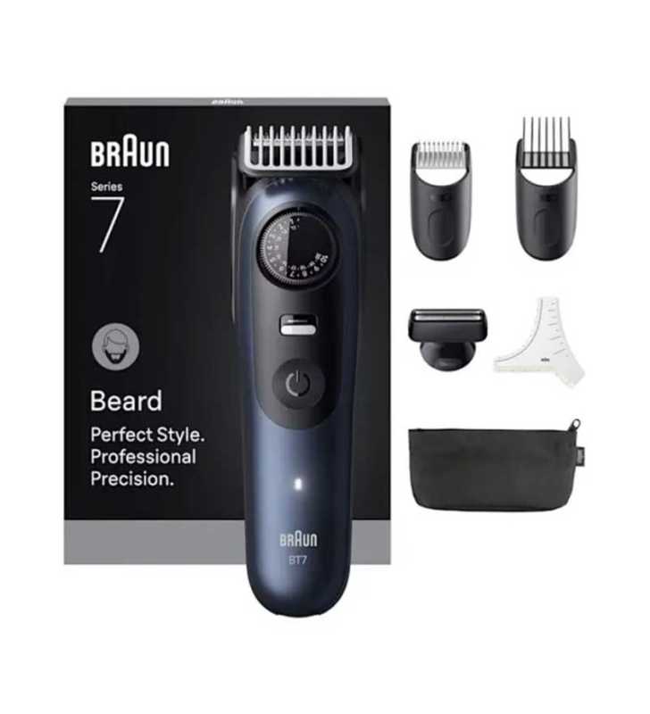 Tondeuse à Barbe 7en1 Séries 7 BT7520 Rechargeable - Bleu&Noir BRAUN
