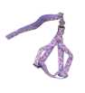 laisse et harnais violet fleurie en nylon taille m laisse et harnais violet fleurie en nylon taille m