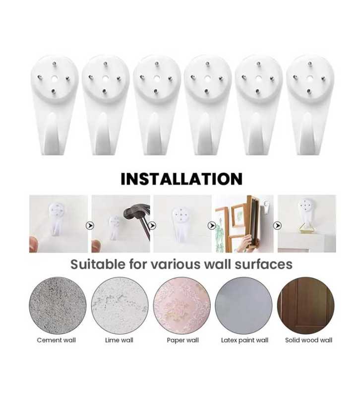 Lot de 10 crochets X en plastique grand Modèle