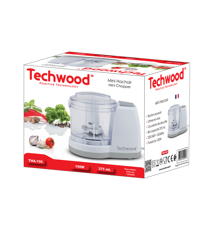 Mini Hachoir 375 Ml 150W TECHWOOD