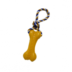 Jouet Pour Chien Os En Caoutchouc Avec Corde