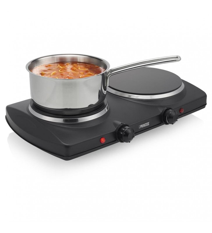 Plaque Vitrocéramique Double 800 W + 1200 W PRINCESS