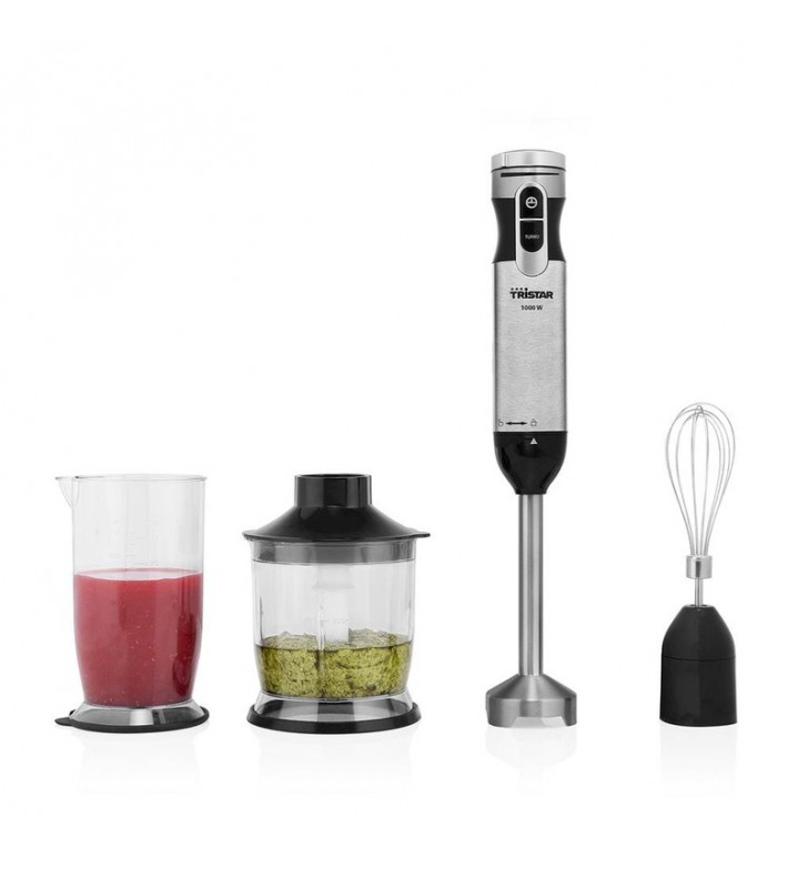 Kit Mixeur Plongeant 4 En 1 1000W Acier TRISTAR