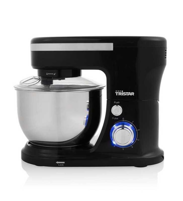 Robot Pétrin 1000W 4 L 6 vitesses Acier Inoxydable MX-4837 TRISTAR Robot Pétrin 1000W 4 L 6 vitesses Acier Inoxydable MX-4837 TRISTAR