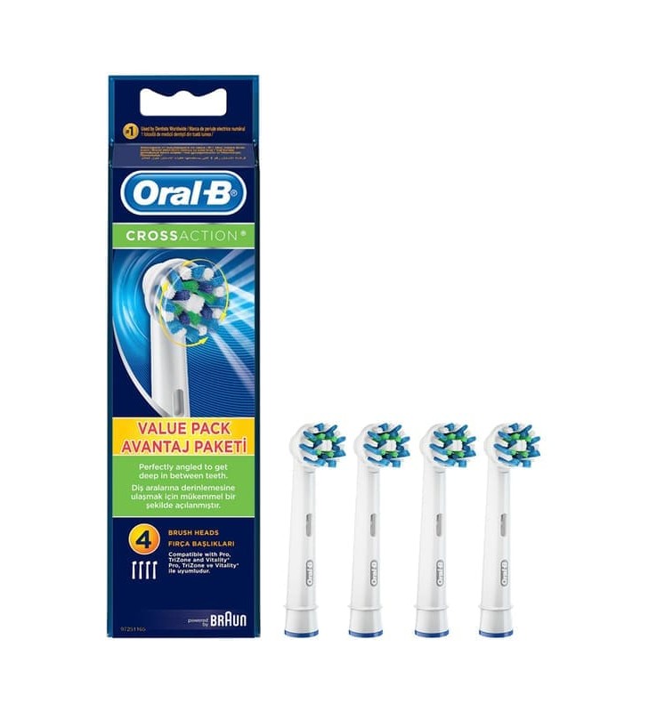 4 brossettes Cross Action ORAL-B