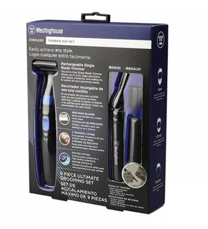 Set Duo Tondeuse 9 Pièces Pour Le Visage WESTINGHOUSE Set Duo Tondeuse 9 Pièces Pour Le Visage WESTINGHOUSE