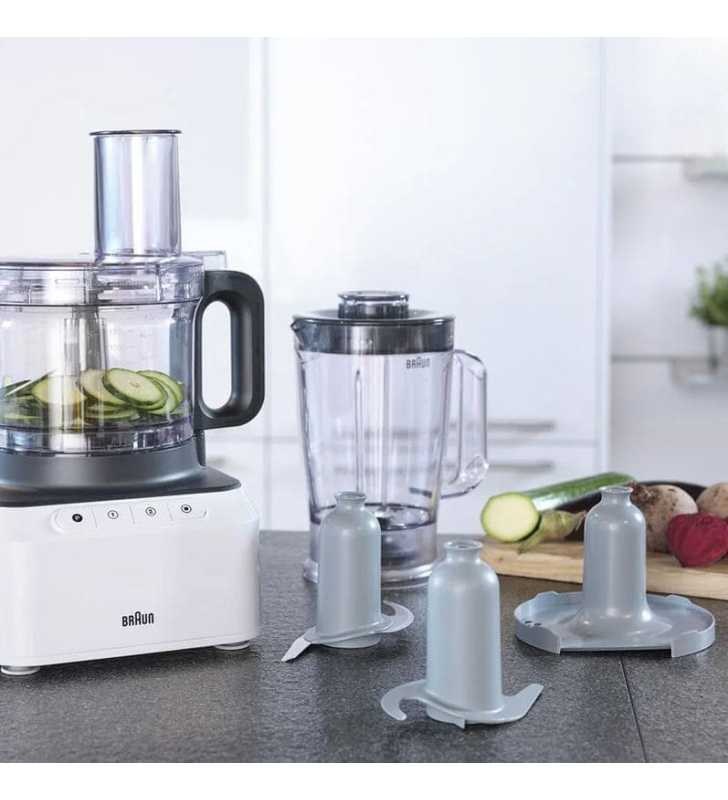 Robot Multifonction 800W 2,1L Blender 1,2L Blanc BRAUN