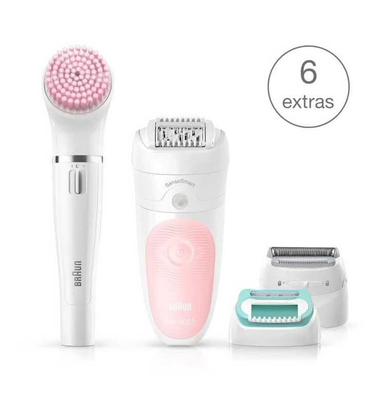 Silk-Épil Beauty Set 5, Wet & Dry, 3 Accessoires Dont Facespa BRAUN