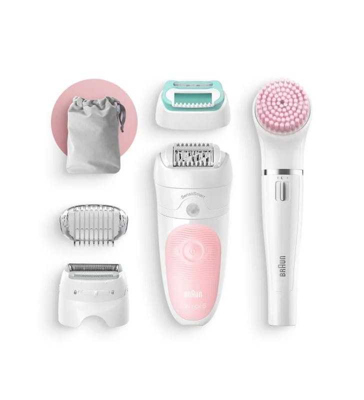 Silk-Épil Beauty Set 5, Wet & Dry, 3 Accessoires Dont Facespa BRAUN