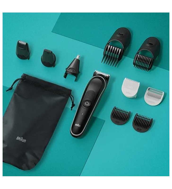TTondeuse Tout-En-Un Series 5 10-En-1 Pour Barbe, Corps, Cheveux, Oreilles Et Nez BRAUN TTondeuse Tout-En-Un Series 5 10-En-1 Pour Barbe, Corps, Cheveux, Oreilles Et Nez BRAUN